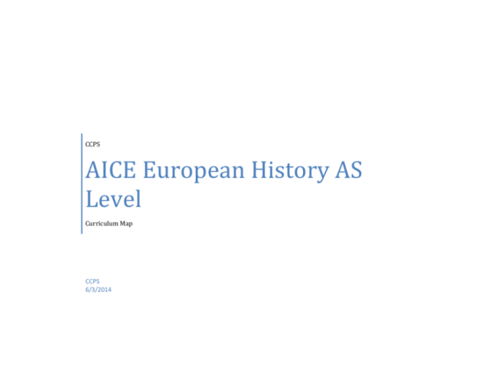 Aice european history paper 1