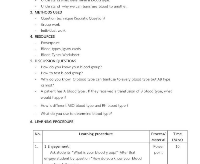 The blood typing game worksheet answers