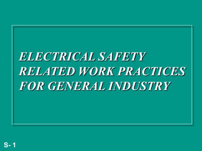 Practices electrical safety related work ppt powerpoint presentation