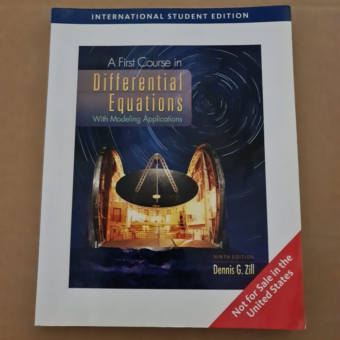 A first course in differential equations zill